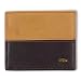 Two-Tone Genuine Leather Wallet w/Cross Stud