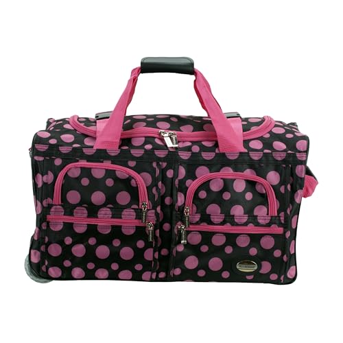 Image of Rockland Rolling Duffel Bag, Black, 22 inch