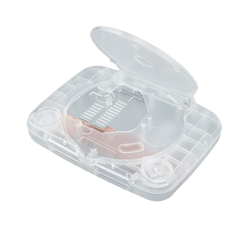 Zapasowe etui ochronne do PS ONE, przezroczyste plastikowe etui ochronne na konsolę PSONE retro do gier wideo (przezroczysta biel)