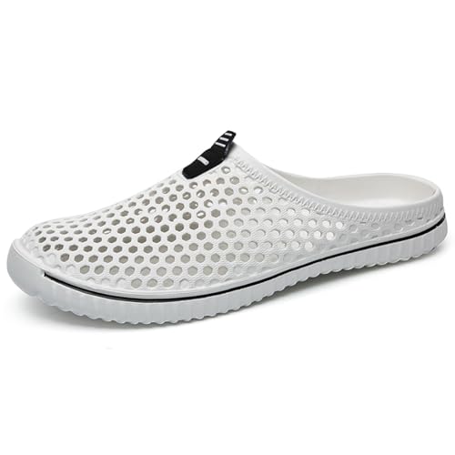 Ciabatte da Spiaggia Donna Estive Pantofole Uomo Clogs Antiscivolo Scarpe da Giardino Bianco 43