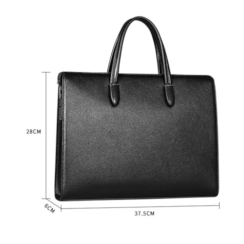 Men's Bags Genuine Leather Men's Fingerprint Lock Handbag Large Capacity Computer Bag Men's Practical Briefcase4