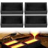 Barrenformen, Graphit, 4 Stück, Werkzeuge zum Schmelzen von Metall, 1 kg, Formen für Barren, Tiegel für Gold, Silber, Aluminium, Kupfer, Messing