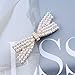 Sttiafay Vintage Bow Pearl Hair Clip Barrette Gold Pearl Hair Barrette Bow Hair Pin Clip Barrette Tiny Pearl Side HairClip Barrette Accessories for Women and Girls