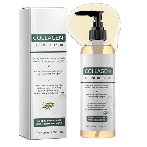 Image of Collagen Lifting Body Oil - Collagen Oil for Skin Tightening - Moisturising Body oil for Dry Skin - Firming Body Oil for Legs, Arms, Neck & Face - Silky Massage oil for Women Men Improving Rough Skin