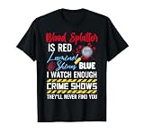 Blood Splash is Red Luminous Blue T-Shirt, Men, Black, Large