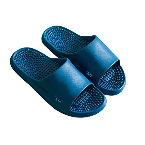 YXCKG Akupressur Fersensporn FußMassager, Weiche Hausschuhe Sandalen Mit Senkfußeinlage Schlafzimmer Slipper, Lindert Plantarfasziitis und Fersenschmerzen (Color : Blue, Size : EUR 40-41) Cover