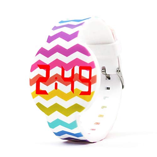 AIUIN Femme Homme Décontractée Sport Montre en Silicone Glitter Calendrier Lumineux Style numérique pour Homme Femme Bijoux Montre Poignet Décoration Cadeau Anniversaire Noel Saint-Valentin 1Pcs