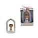 Lunaura Religious Keepsake - Set of 12 Girl Baby Praying Under Arch with Cross Favors - Pink