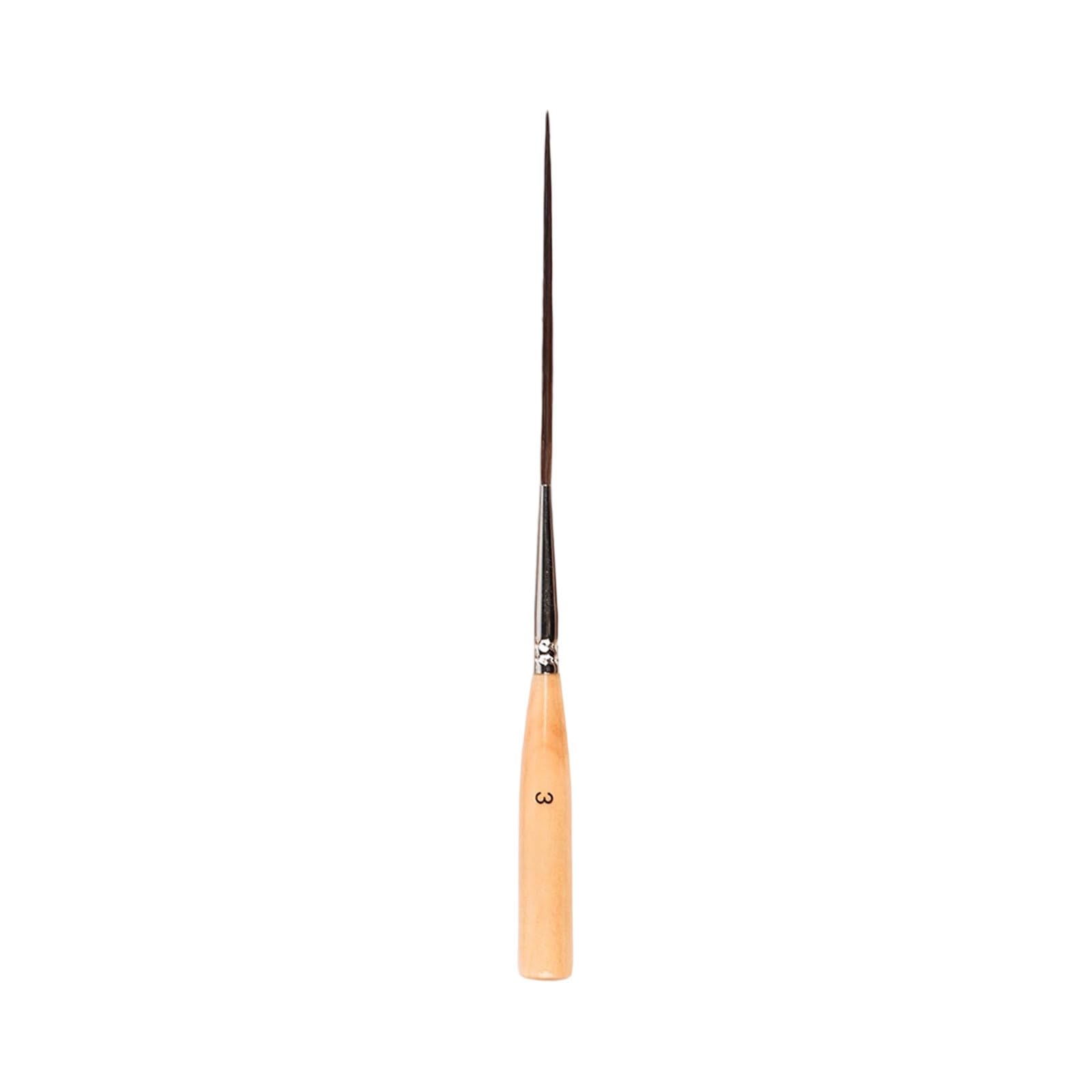 Professional Artist Paint Brush Wooden Handle Long Tip Miniature Brush for Oil Acrylic Watercolor Detailed Painting Oil Watercolor Detail Brushes
