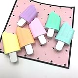 Paquete de 6 subrayadores Kawaii bonitos de color caramelo, para oficina, escuela, regalo de oficina y material escolar