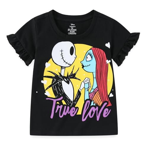 Disney Nightmare Before Christmas Girls 3 Pack Short Sleeve T-Shirt for Toddler to Big Kids4