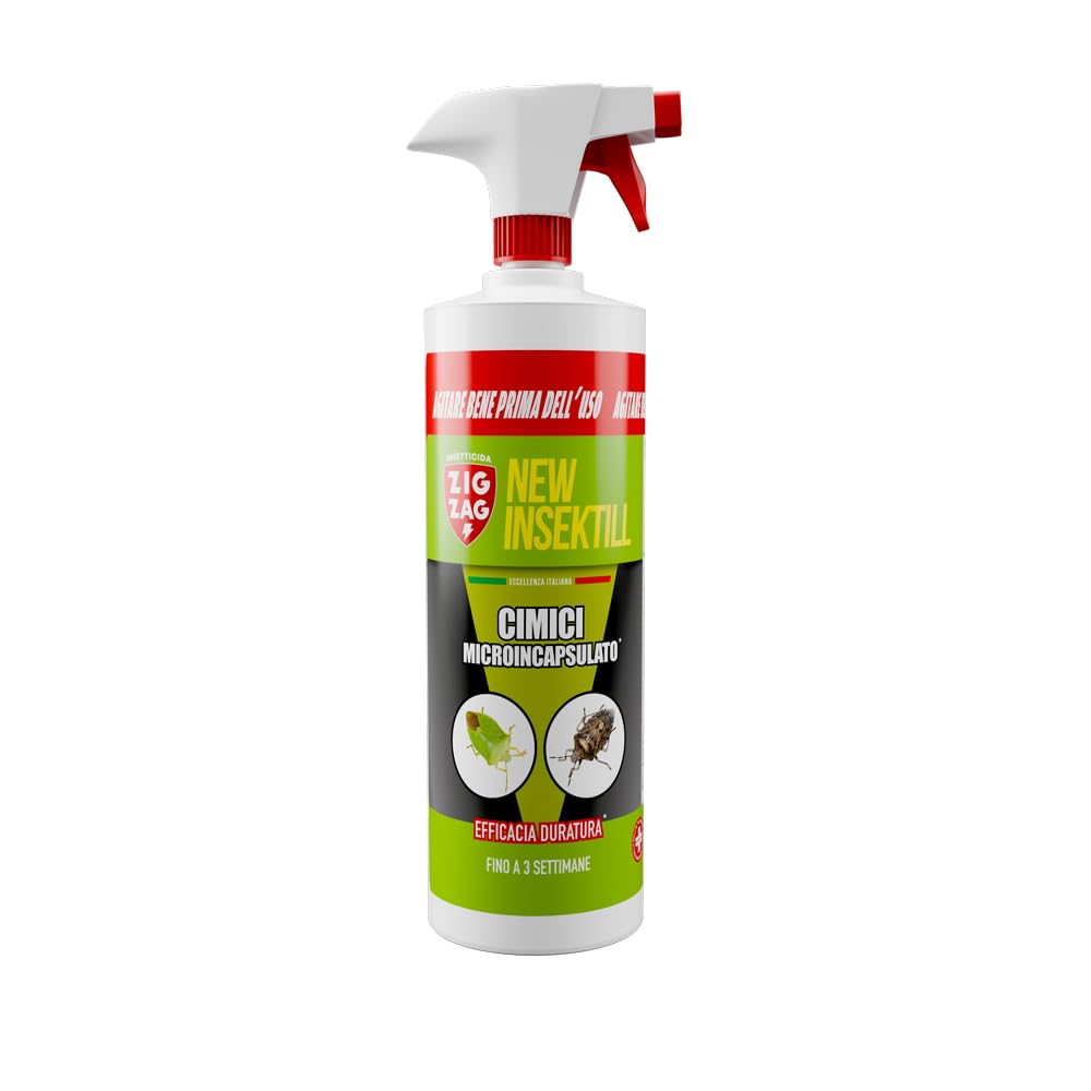 ZIG ZAG Insetticida, Cimici, Insetticida Microincapsulato a Lento Rilascio, Inodore, Specifico per Cimici, Anti Cimici ad Azione Rapida e Residuale, 500 ml