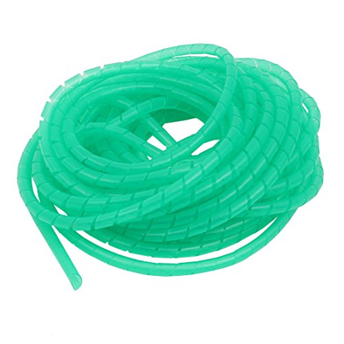 Aexit 6 mm�a�t���L�V�u���X�p�C�����`���[�u�P�[�u�����C�����b�v�R���s���[�^�Ǘ��R�[�h�O���[��10 M����(Ordinateur de fil de tube de tube en spirale flexible de 6 mm de diam?