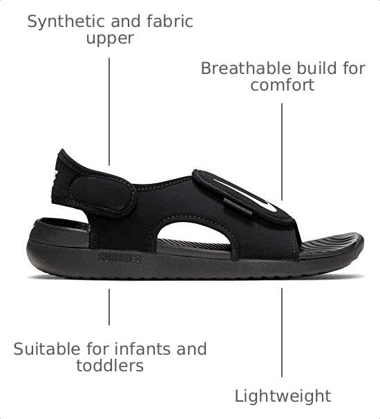 Image of Nike Boys' Sunray Adjust 5 V2 (Gs /Ps) Slide Sandal | Casual Sandals