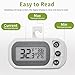 Digital Frigerator Thermometer 2 Pack, Waterproof Fridge and Freezer Thermometer, Thermometer Refrigerator with Large LCD Screen, Stand and Magnetic Back, for Room,Kitchen(White)
