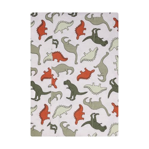 Image of Hudson Baby Cotton Flannel Burp Cloths 4-Pack, Multi Color Dino, One Size
