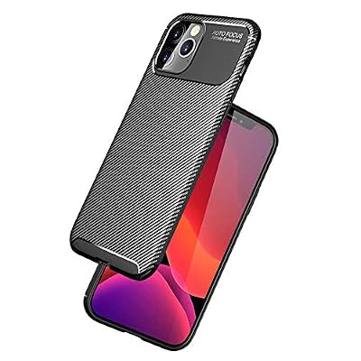 Spia Apple iPhone 12 Pro Max Case Black Carbon Silicone Original Flexible Thin Improved Durable Anti-Shock Protector New Generation Design (Apple iPhone 12 Pro Max, Black)