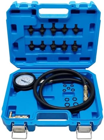 CCLIFE Öldruckmessgerät 0–10 bar Öldruckprüfgerät mit Manometer | Motordiagnose, Öldrucktest, KFZ-Werkstatt, Benzin- & Dieselmotoren, präzise, robust, langlebig