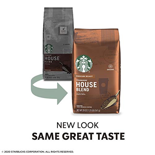 Image of Starbucks Medium Roast Ground Coffee - House Blend - 100% Arabica - 1 bag (20 oz.)