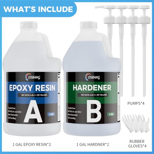 Image of OSBANG Epoxy Resin, 4 Gal Clear Casting and Coating Kit