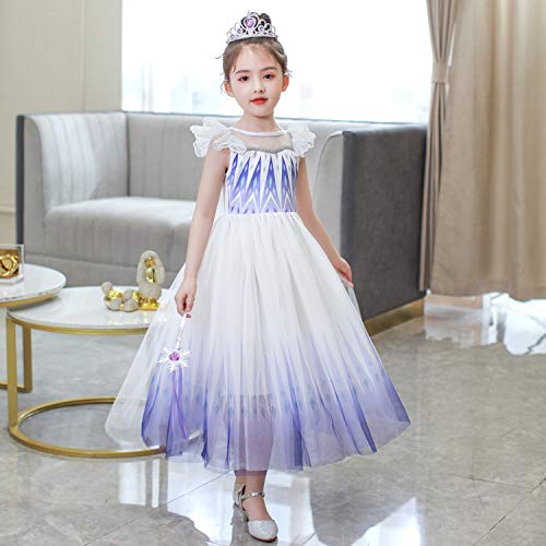 Girls Elsa Dress up Dress Kids Princess Party Dress3
