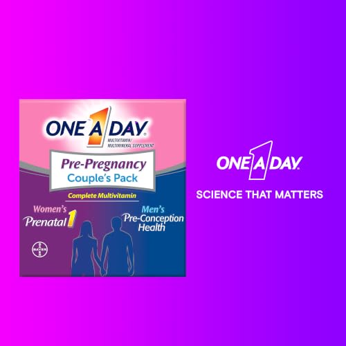 Image of One A Day Men's & Women's Pre-Pregnancy Multivitamin Softgel including Vitamins A, Vitamin C, Vitamin D, B6, B12, Folic Acid & more, 30+30 Count, Supplement for Before, During, and Postnatal