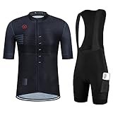 GCRFL Men's Cycling Jersey Sets Road Bike Jersey Riding Shirts Lightweight, Bib Shorts with Pockets...