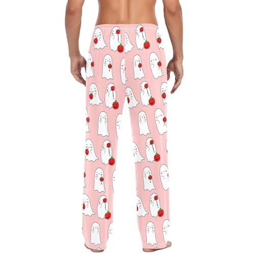 Spirits and Pumpkins Men's Cotton Pajama Pants with Pockets and Drawstring Comfortable and Stylish,S3