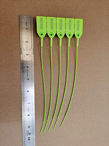 Green Plastic Security Tags Numbered Tamper Proof Seals Self Locking Zip Ties 9.84" Length Pack of 500 - Thumbnail 5