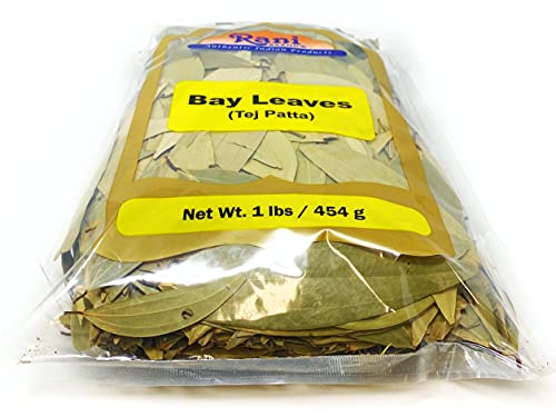 Rani Bay Leaf (Leaves) Whole Spice Hand Selected Extra Large 16Oz (1Lb) 454G Bulk ~ All Natural | Gluten Friendly | Non-Gmo | Vegan | Indian Origin (Tej Patta) #TOP6