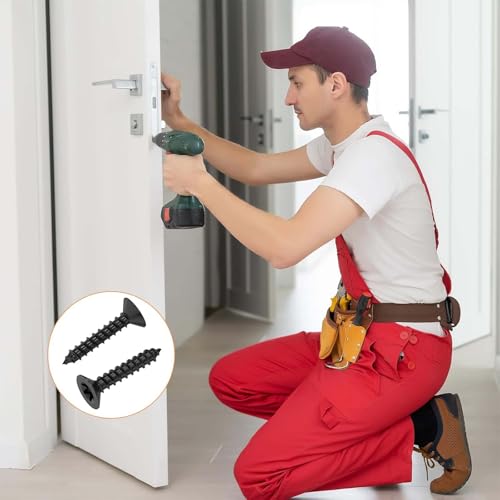 50 Stück M3 x 10 Schrauben, Senkkopfschrauben Holz, Holzschrauben Torx, Edelstahl A2 V2A, Schwarzes Oxid, Vollgewinde, mit Schraubendreher Bit