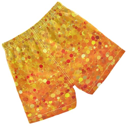 Pigsaly Boys Swim Trunks Yellow Orange Flashing Gradient Glitter Boys Board Shorts Swimsuit Swimwear Summer Bathing Suit 5T2