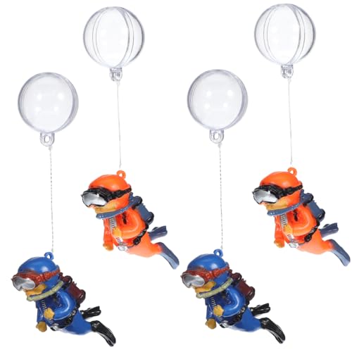 SUPVOX Ensemble De Décorations pour Plongeurs sous-Marins 4 Plongeurs Flottants pour Aquariums Combinaisons Vibrantes