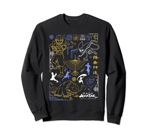 Avatar: The Last Airbender Character Line Art Sudadera