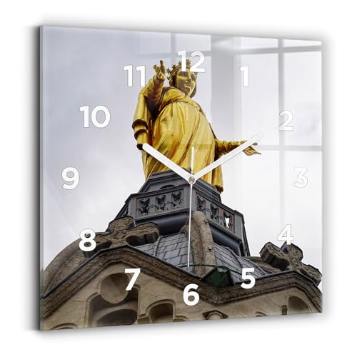 Horloge de qualité supérieure Wallfluent design Statue Lyon 30cm - 2
