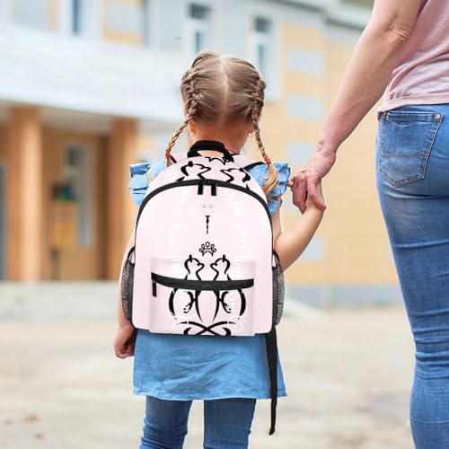Sac à dos chats rose léger et ergonomique avec compartiments gourde