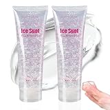 2PCS Cooling Gel for Lazer Hair Removal Device,Gentle Home Laser Hair Removal Cream for Women Men,Refreshing Moisturizing Body Face Gel 600ML