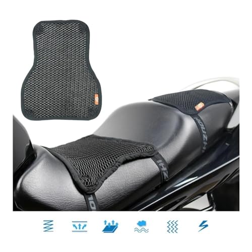 Cojín de asiento para motocicleta en rutas de verano con malla transpirable anticalor universal 5