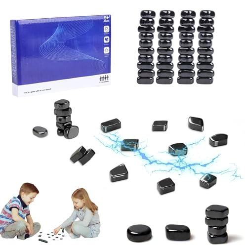 Magnetisches Schachspiel, 40 PCS Magnetische Steine Brettspiel, Magnetic Spiel, Tisch Magnetspiel, für Kinder & Erwachsene Partyzubehör für Familientreffen