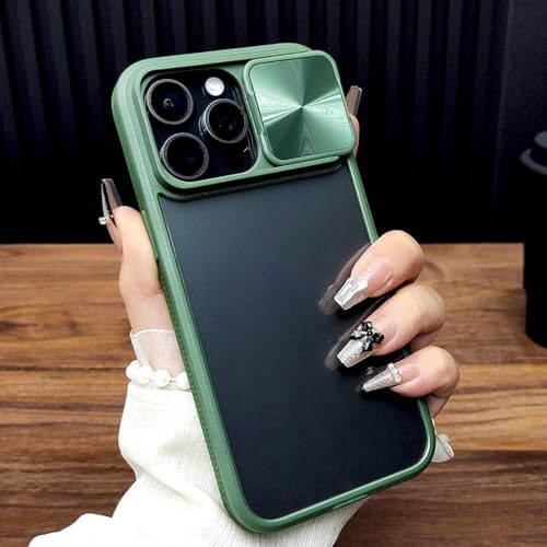 Coque photo iPhone 15 Pro à clapet coulissant anti-choc et dos rigide transparent