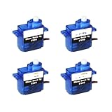 Paliers de servomoteur SAEVVCJWW Serveur FS90 9g 6V 1.5kg.cm, 4 pièces, Serveur de Simulation d\'engrenages en Plastique analogique à 360 degrés