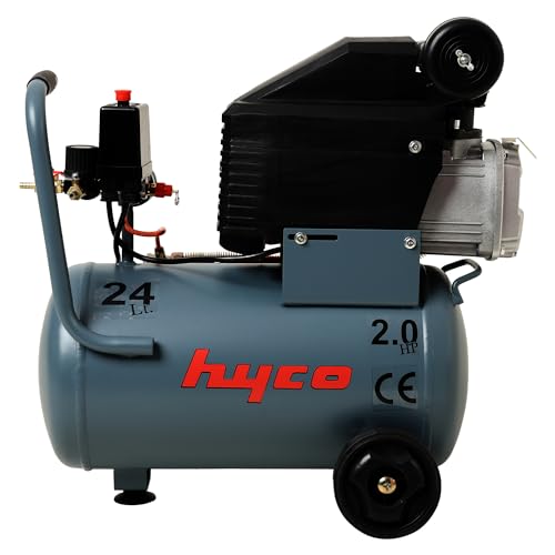 Image of Hyco Corded Electric Lubricated Air Compressor with 100% Copper Winding (2HP 24L)