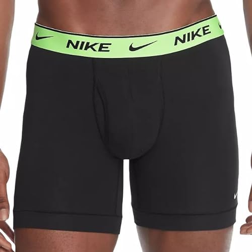 Nike Essential Cotton Stretch 3 pk Boxer Briefs, Blk Multi Lif, M