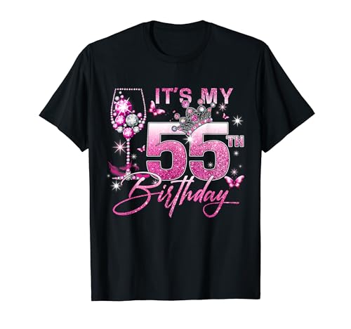 It�fs My 55th Birthday Pink 55 Years Old Birthday Queen T�V���c