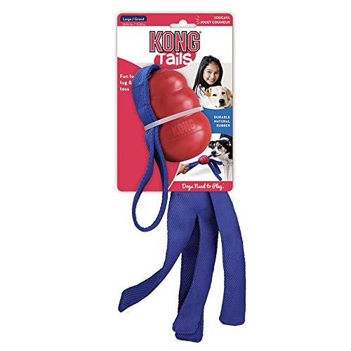 Kong - Tails - Durable Rubber Tug Of War And Fetch Dog Toy - For Large Dogs #TOP3