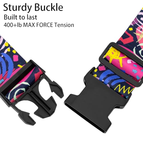 Universe Luggage Straps for Suitcases, Adjustable Luggage Travel Belt to Keep Luggage Security While Travel, Strong Polyester Fabric, Easy-to-Recognize Stylish Design Travel Accessories, 2 Pack4