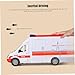 Jeorywoet Ambulance Toy for Kids 3+, Plastic Toy Ambulance with Flashing Lights and Siren Sounds, Realistic Toy Vehicle with Friction Powered Wheels Ambulance Toy