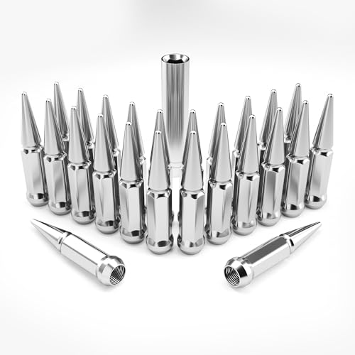Image of KOOPOOL 25PCS Spike Lug Nuts - M14x1.5, 3 /4 inch Hex, Compatible with Most Full-Size Pickups and Trucks