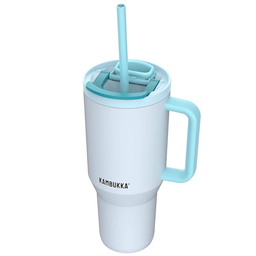 Kambukka kubek termiczny Rio 950 ml ze słomką + Etna 500 ml zestaw Coco Breeze, 100% szczelne, Snapclean, BPA Free