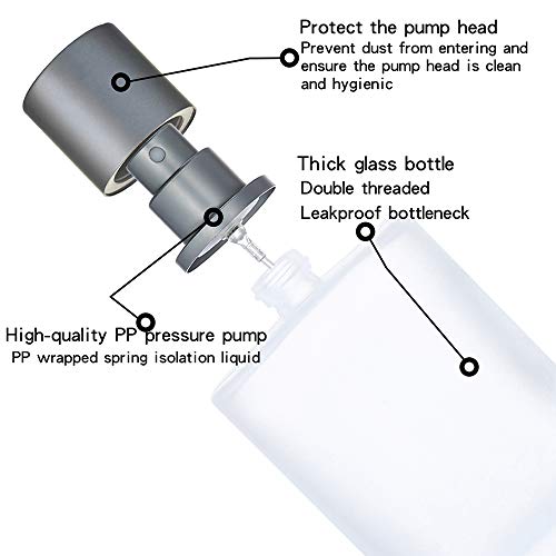 2 Pack 100Ml/3.38 Oz Empty Frosted Glass Spray Bottle Perfume Atomizer, Refillable Fine Mist Spray Empty Perfume Bottles With 4 Free Kinds Of Perfume Dispenser (2 Pack 100Ml/3.38 Oz Frosted Bottles) #TOP2